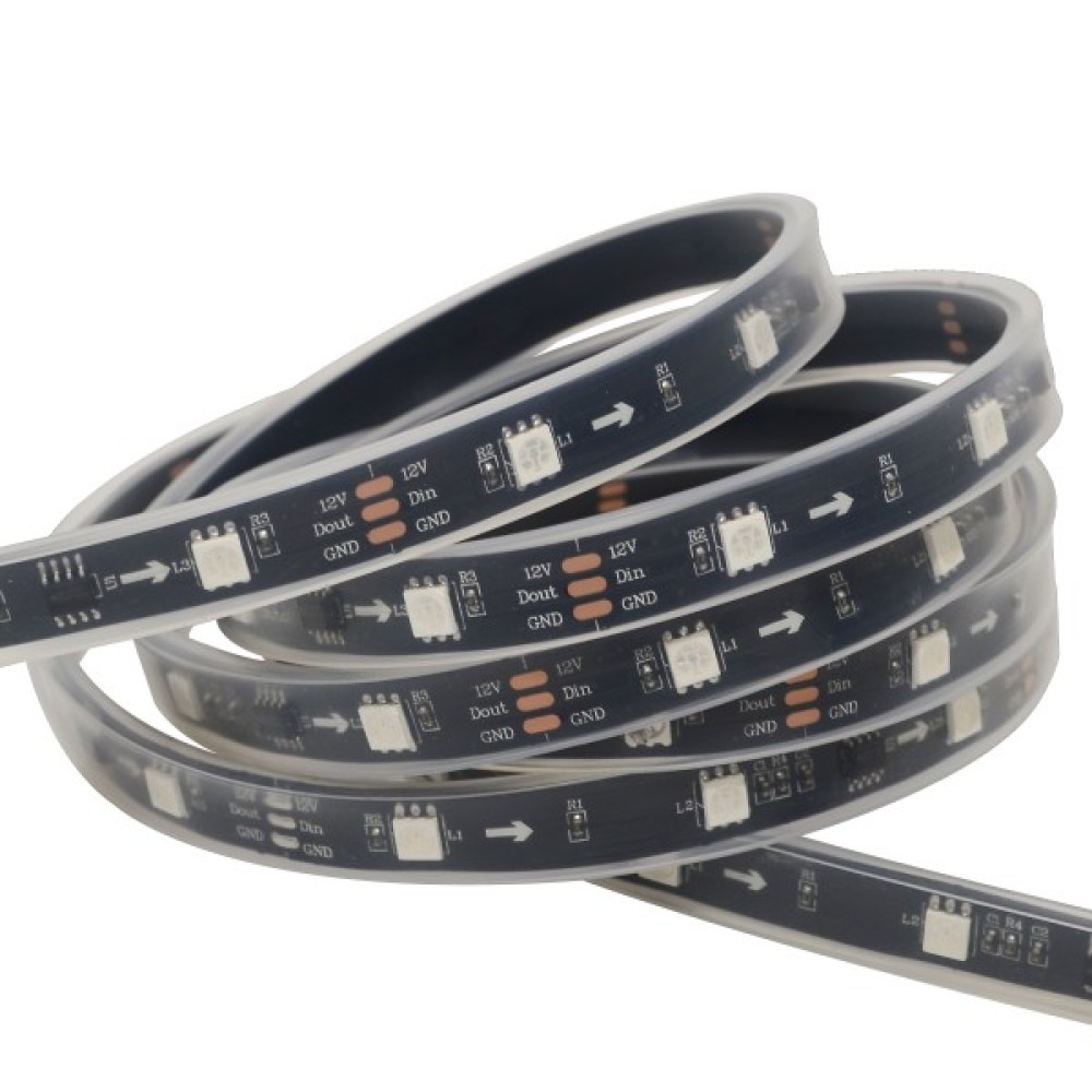 12V Black WS2811/16703 LED Strip 150LED/5M