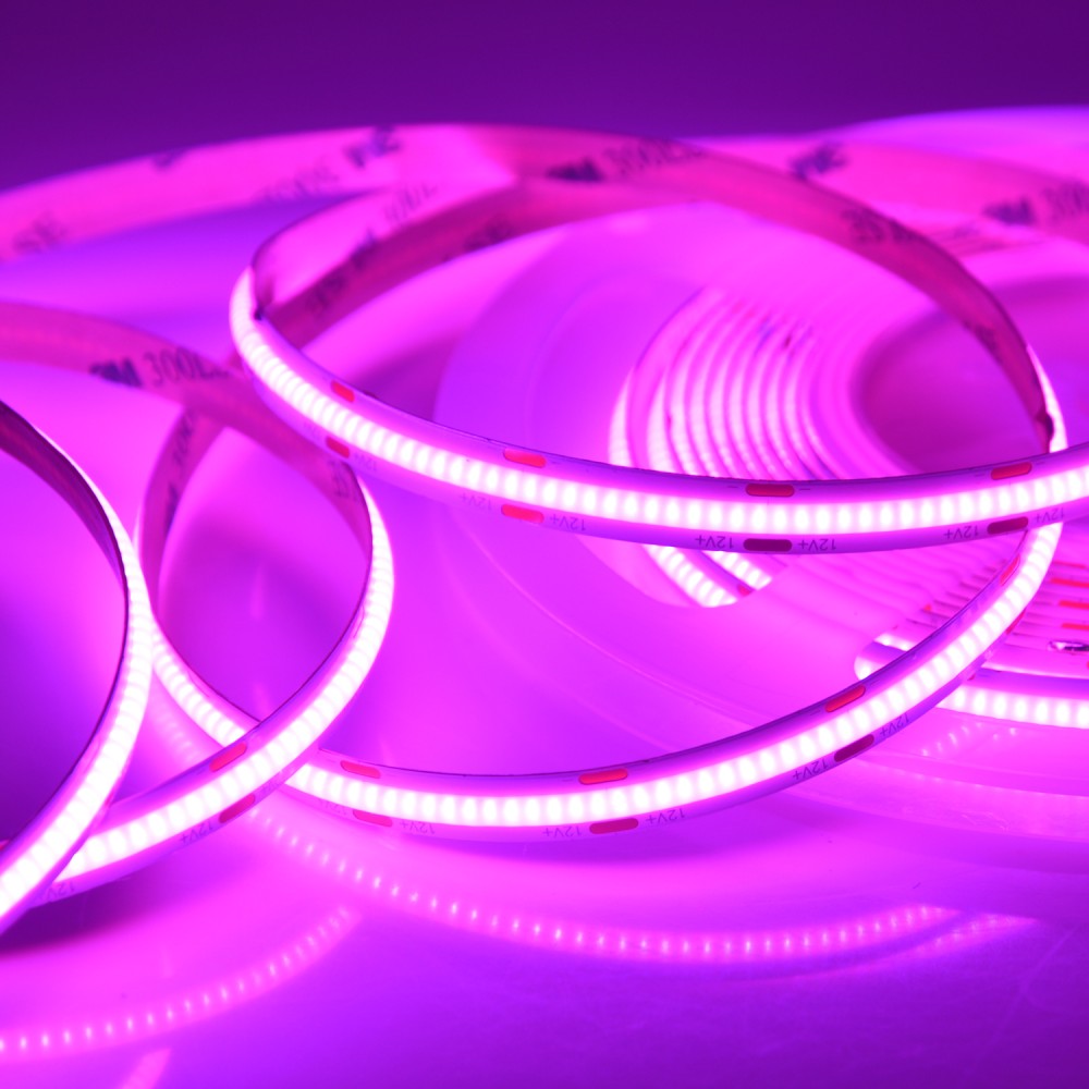 12V Solid Color COB LED Strip 480LED/5M IP20 Nonwaterproof