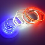 12V Solid Color (Mixed Red-Whte-Blue) COB LED Strip 528LED/5M IP20 Nonwaterproof