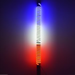 12V Solid Color (Mixed Red-Whte-Blue) COB LED Strip 528LED/5M IP20 Nonwaterproof